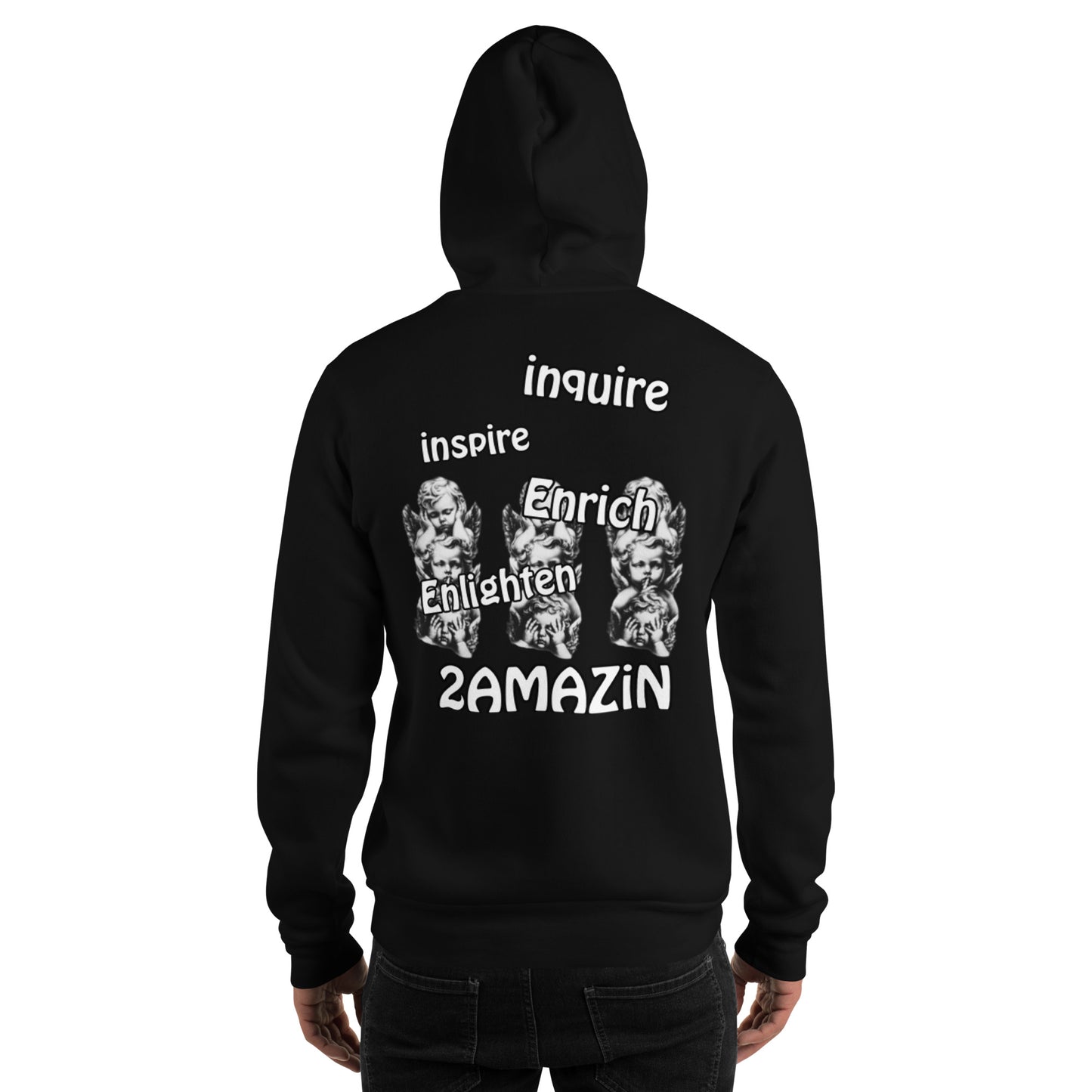 2 inspire Hoodie Black Logo