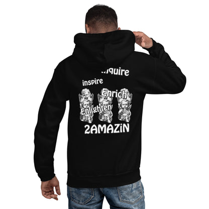 2 inspire Hoodie White Logo