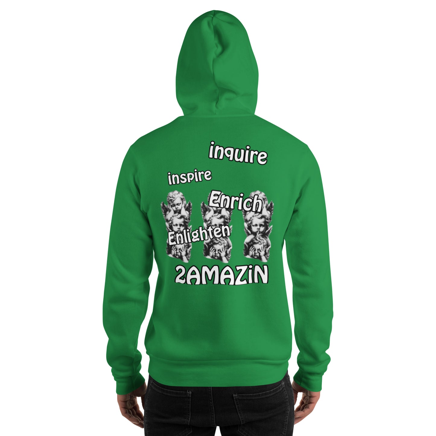 2 inspire Hoodie Black Logo