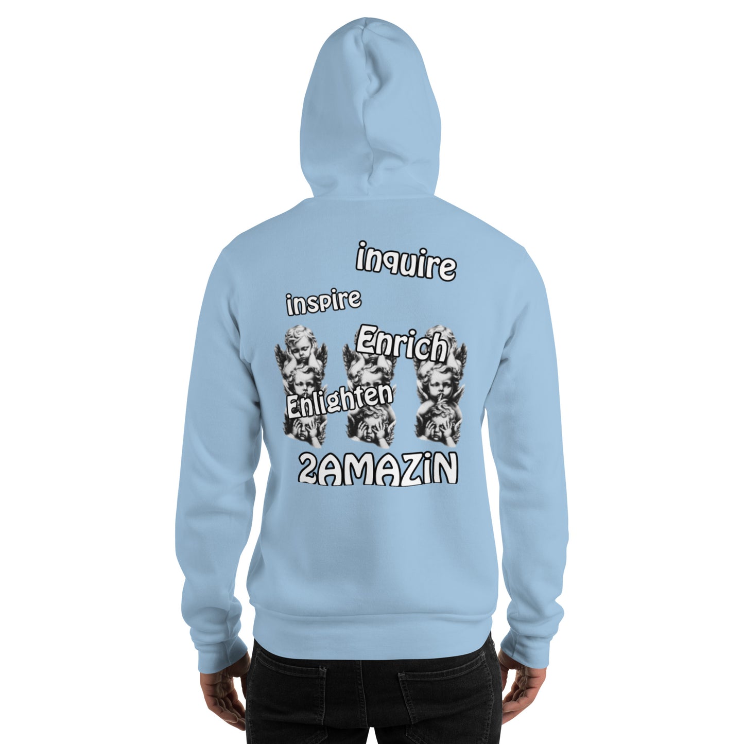 2 inspire Hoodie Black Logo