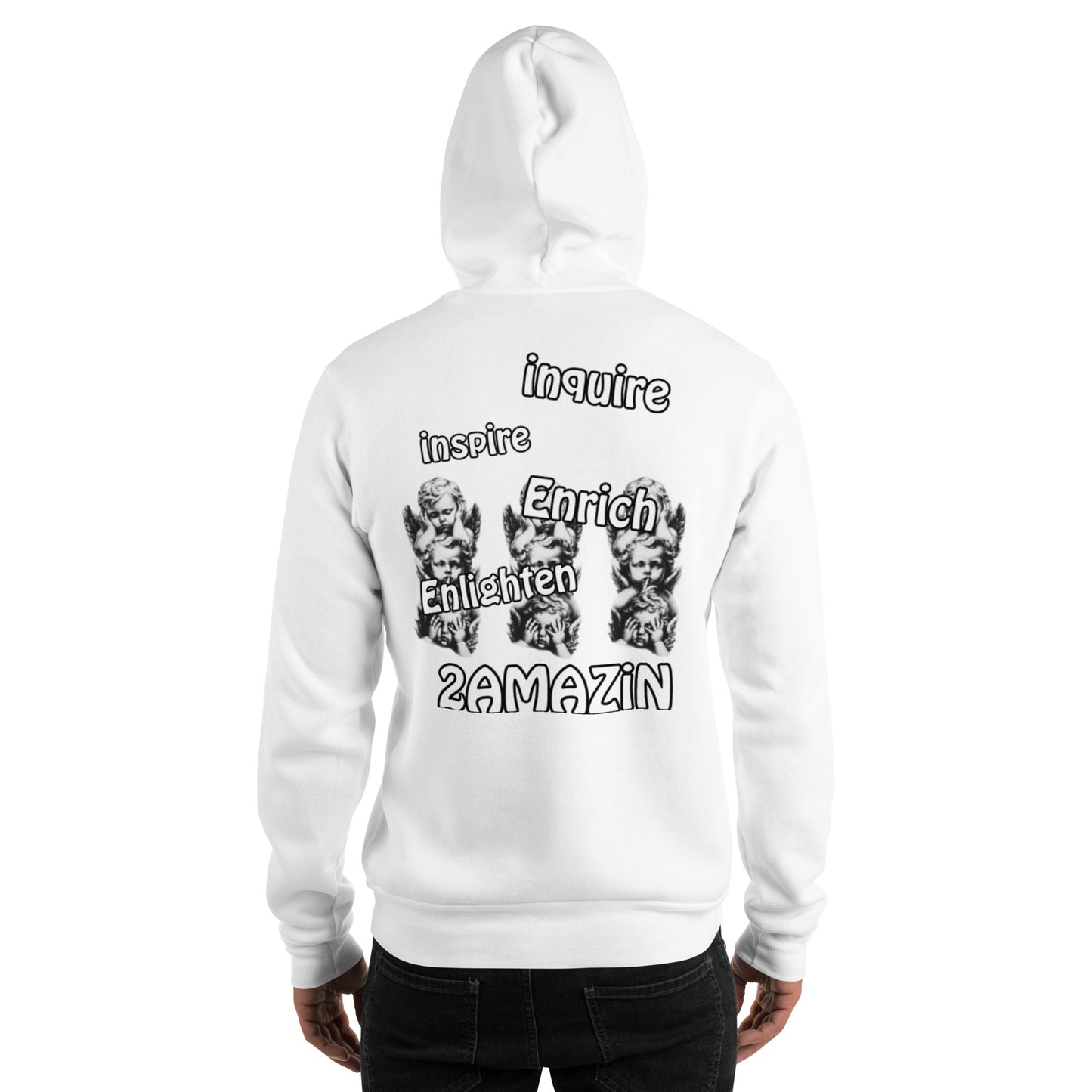 2 inspire Hoodie Black Logo