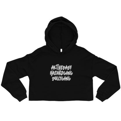 Label Crop Hoodie